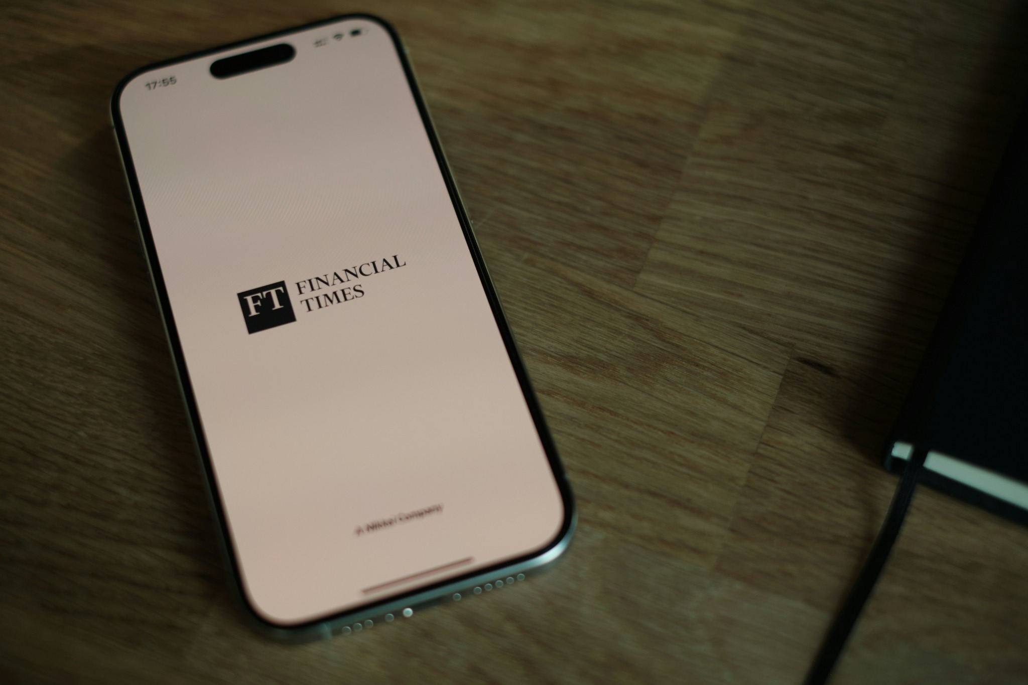 Financial Times displayed on a smartphone